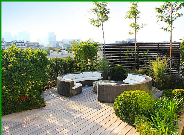 Trang trí vườn cây trên sân thượng đẹp và phong cách - lachonggreen
